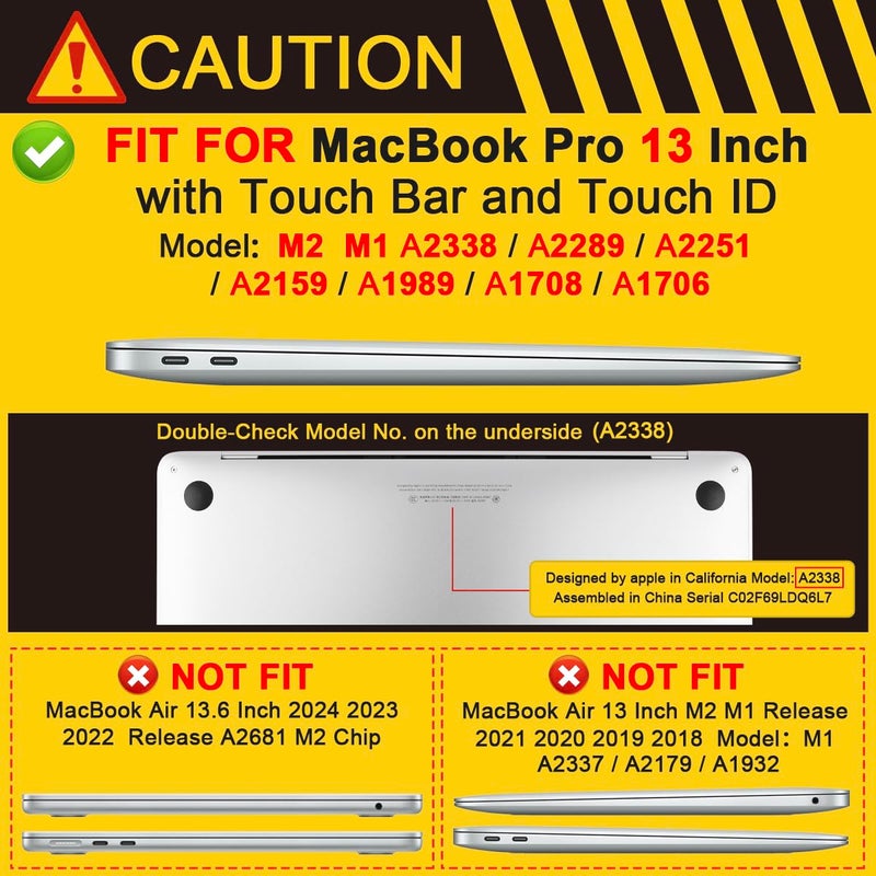 Batianda for MacBook Pro 13 Case 2022 M2 Chip Plastic Hardshell with Keyboard Cover Screen Protector for MacBook Pro with Touch Bar 2021 2020 Release Model A2338 M1/A2289/A2251 (Beautiful Floral) - Image 2